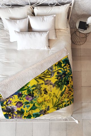 Burcu Korkmazyurek Tropical Jungle I Fleece Throw Blanket