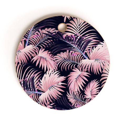Burcu Korkmazyurek Tropical Jungle Night III Cutting Board Round