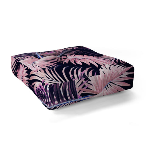 Burcu Korkmazyurek Tropical Jungle Night III Floor Pillow Square