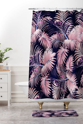 Burcu Korkmazyurek Tropical Jungle Night III Shower Curtain And Mat