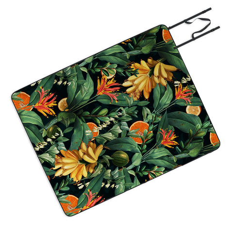 Burcu Korkmazyurek Tropical Orange Garden III Picnic Blanket