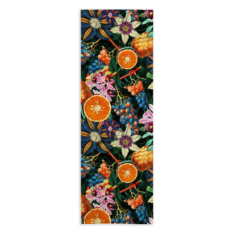 Burcu Korkmazyurek Tropical Orange Garden Yoga Towel