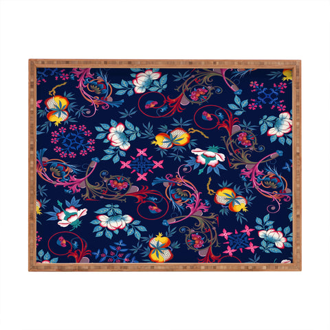 Burcu Korkmazyurek Victorian Midnight Rectangular Tray