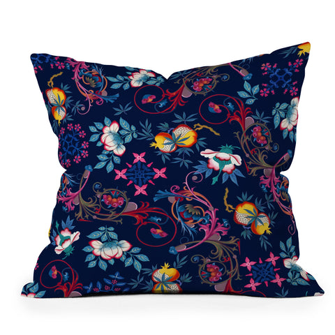 Burcu Korkmazyurek Victorian Midnight Throw Pillow