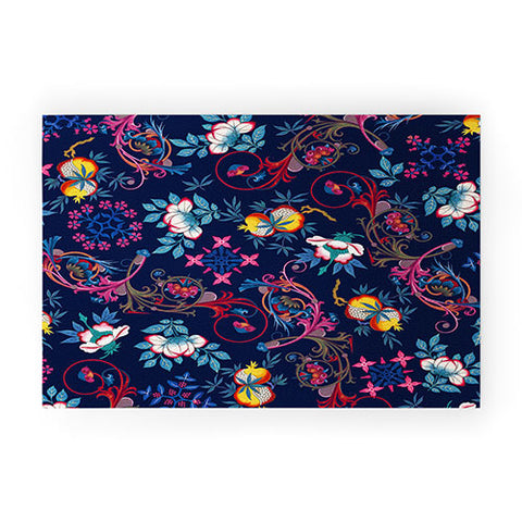 Burcu Korkmazyurek Victorian Midnight Welcome Mat