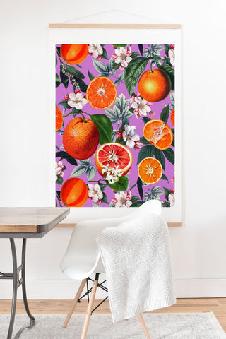 Burcu Korkmazyurek Vintage Fruit Pattern X Art Print And Hanger