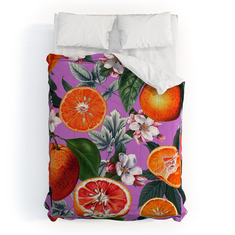Burcu Korkmazyurek Vintage Fruit Pattern X Comforter