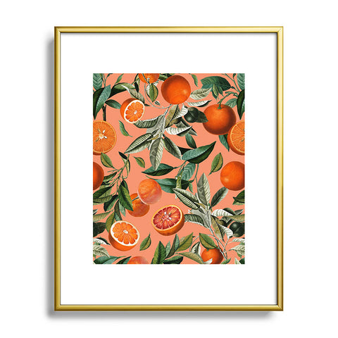 Burcu Korkmazyurek Vintage Fruit Pattern XII Metal Framed Art Print