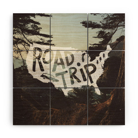 Cabin Supply Co Road Trip USA big sur Wood Wall Mural