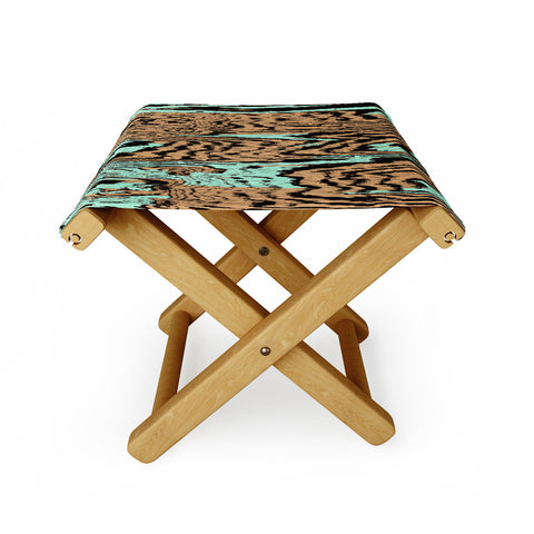 Caleb Troy Aqua Chocolate Safari Folding Stool