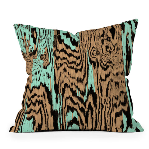 Caleb Troy Aqua Chocolate Safari Throw Pillow