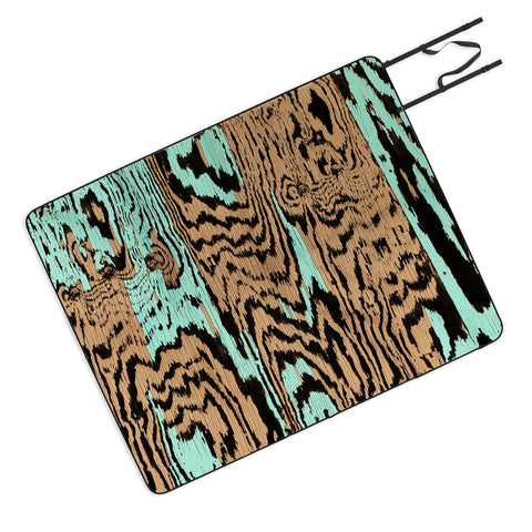 Caleb Troy Aqua Chocolate Safari Picnic Blanket