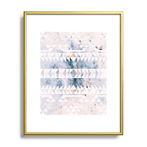 Caleb Troy arctic gold tribal Metal Framed Art Print