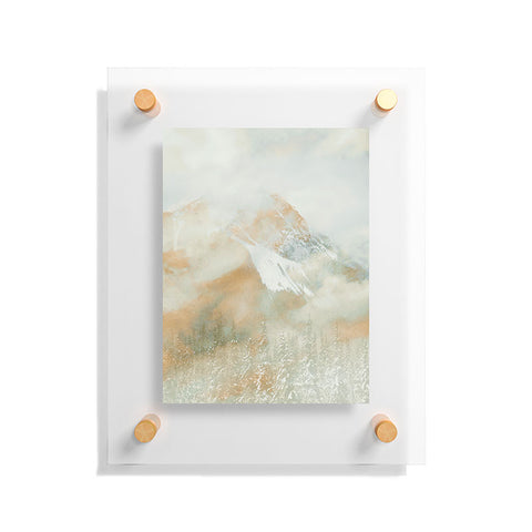 Caleb Troy Banff Gold Painted Christmas Floating Acrylic Print