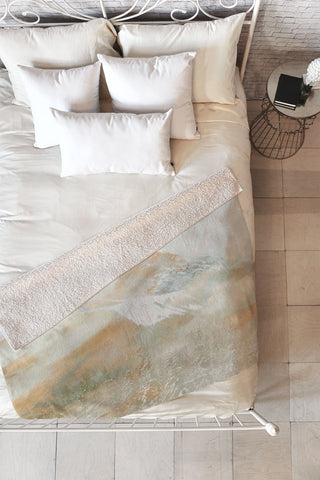 Caleb Troy Banff Gold Painted Christmas Fleece Throw Blanket