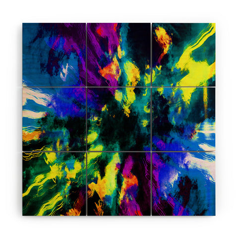 Caleb Troy Bat Crazy Clouds Wood Wall Mural