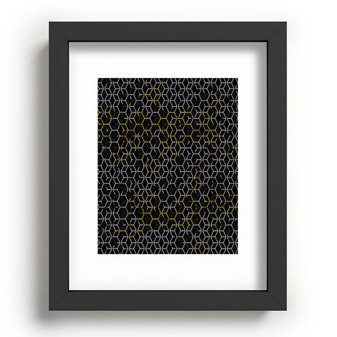 Caleb Troy Black And Yellow Beehive Recessed Framing Rectangle