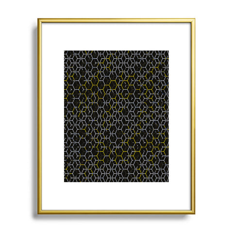 Caleb Troy Black And Yellow Beehive Metal Framed Art Print