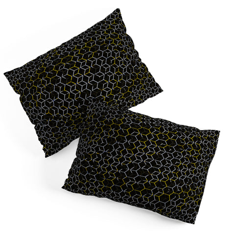 Caleb Troy Black And Yellow Beehive Pillow Shams
