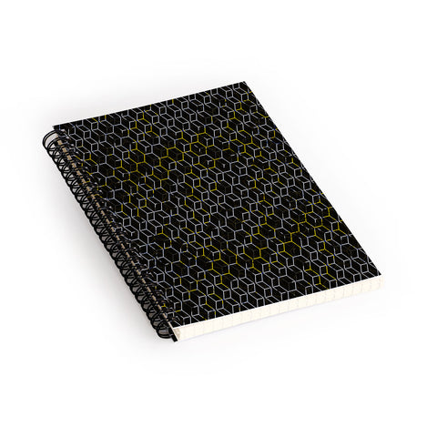 Caleb Troy Black And Yellow Beehive Spiral Notebook