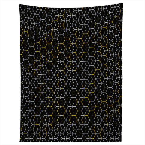 Caleb Troy Black And Yellow Beehive Tapestry
