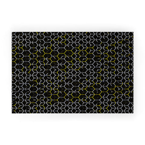 Caleb Troy Black And Yellow Beehive Welcome Mat
