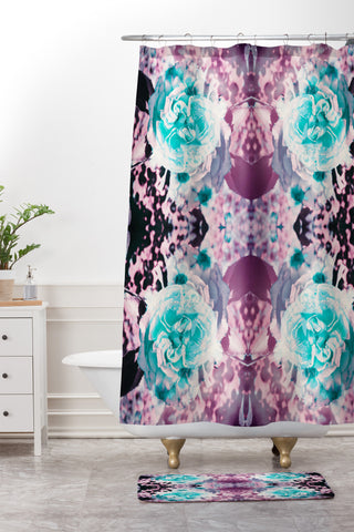 Caleb Troy Black Light Garden Shower Curtain And Mat