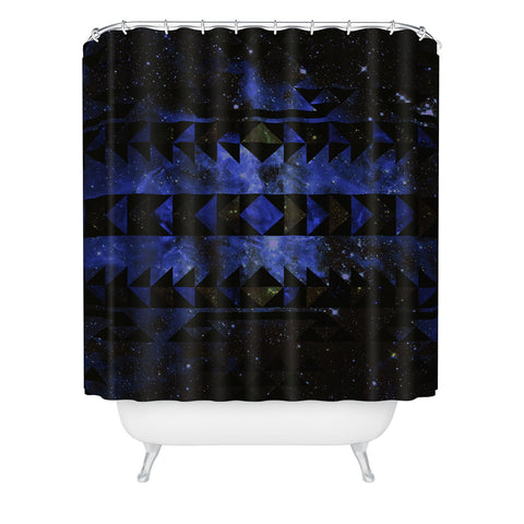 Caleb Troy Blue Stellar Dust Shower Curtain