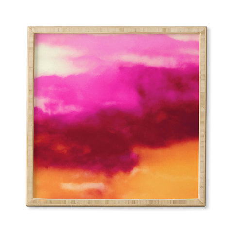 Caleb Troy Cherry Rose Painted Clouds Framed Wall Art