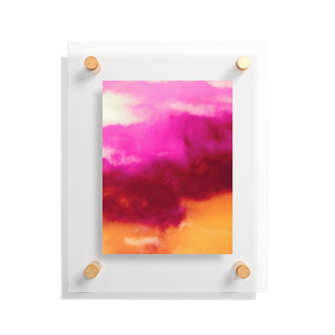 Caleb Troy Cherry Rose Painted Clouds Floating Acrylic Print