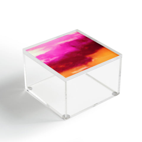 Caleb Troy Cherry Rose Painted Clouds Acrylic Box