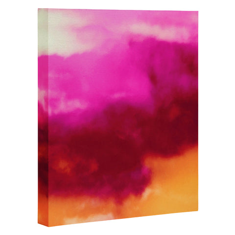 Caleb Troy Cherry Rose Painted Clouds Art Canvas