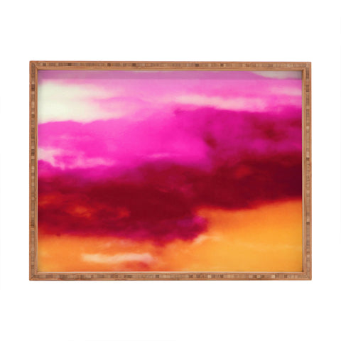 Caleb Troy Cherry Rose Painted Clouds Rectangular Tray