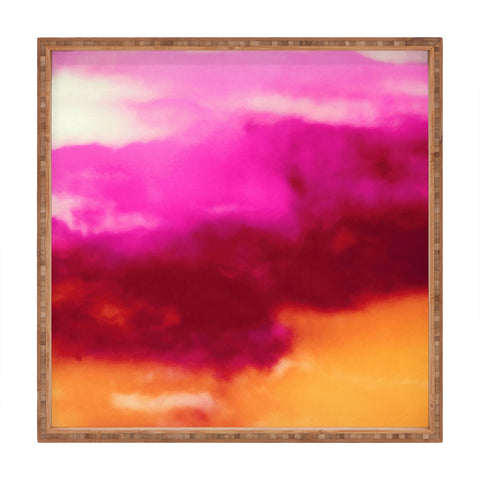 Caleb Troy Cherry Rose Painted Clouds Square Tray