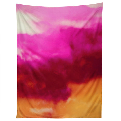 Caleb Troy Cherry Rose Painted Clouds Tapestry