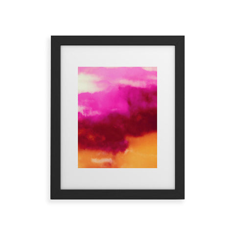 Caleb Troy Cherry Rose Painted Clouds Framed Art Print