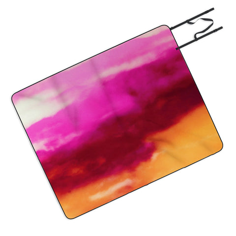 Caleb Troy Cherry Rose Painted Clouds Picnic Blanket