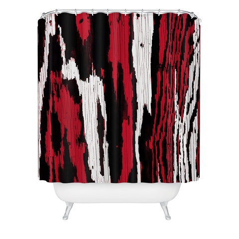 Caleb Troy Crimson Coal Splinters Shower Curtain
