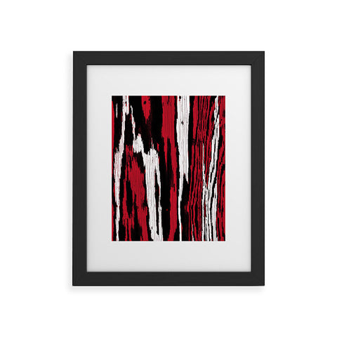 Caleb Troy Crimson Coal Splinters Framed Art Print