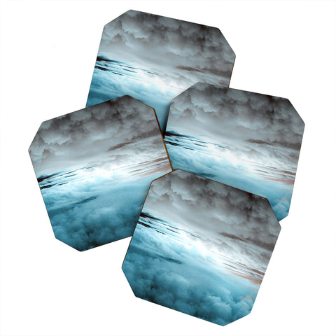 Caleb Troy Glacier Painted Clouds Coaster Set