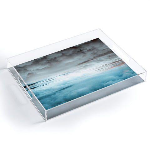 Caleb Troy Glacier Painted Clouds Acrylic Tray