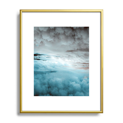 Caleb Troy Glacier Painted Clouds Metal Framed Art Print
