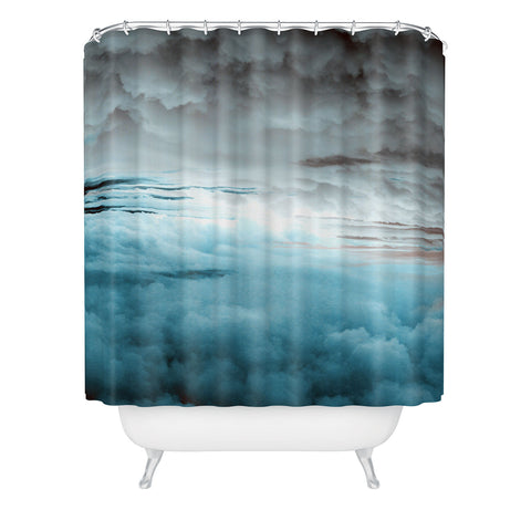 Caleb Troy Glacier Painted Clouds Shower Curtain