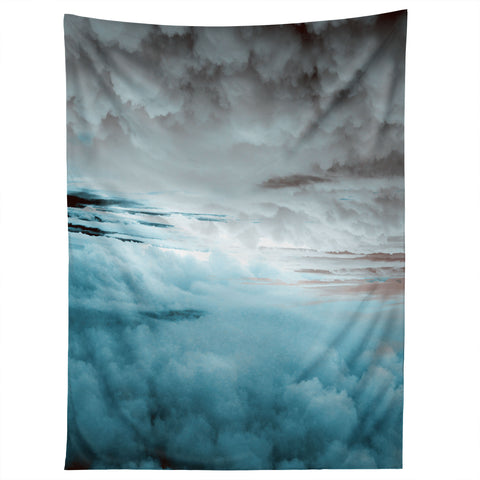 Caleb Troy Glacier Painted Clouds Tapestry