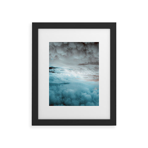 Caleb Troy Glacier Painted Clouds Framed Art Print