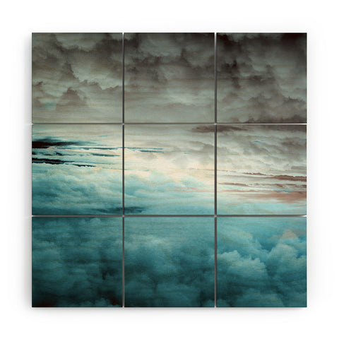 Caleb Troy Glacier Painted Clouds Wood Wall Mural