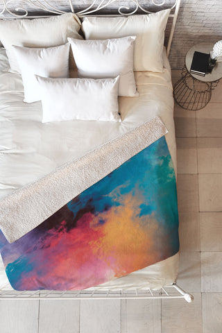 Caleb Troy Golden Virus Fleece Throw Blanket