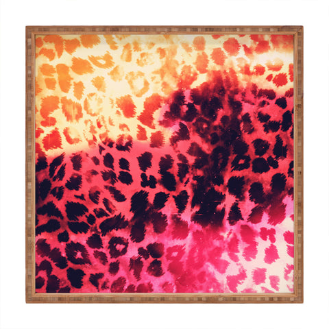 Caleb Troy Leopard Storm Fire Square Tray