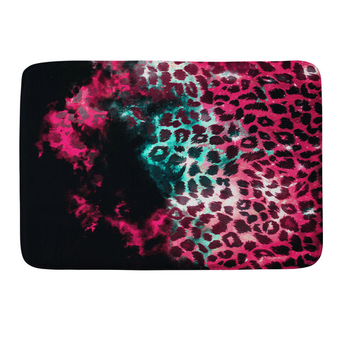 Caleb Troy Leopard Storm Pink Memory Foam Bath Mat