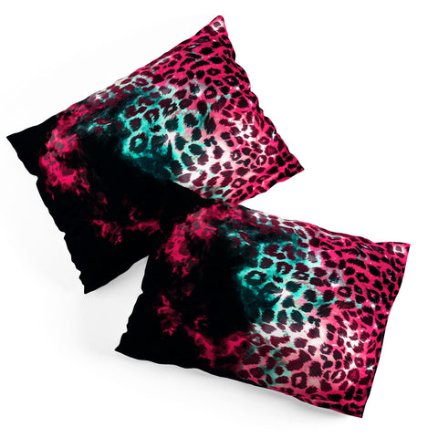 Caleb Troy Leopard Storm Pink Pillow Shams